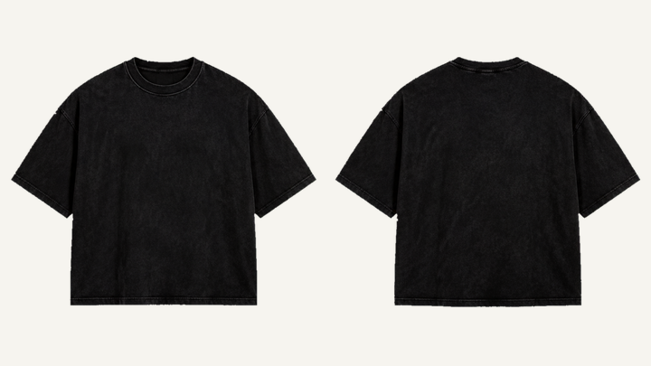 Relaxed Midweight T-Shirt — True Black Tonal Mineral Wash, original colour preview