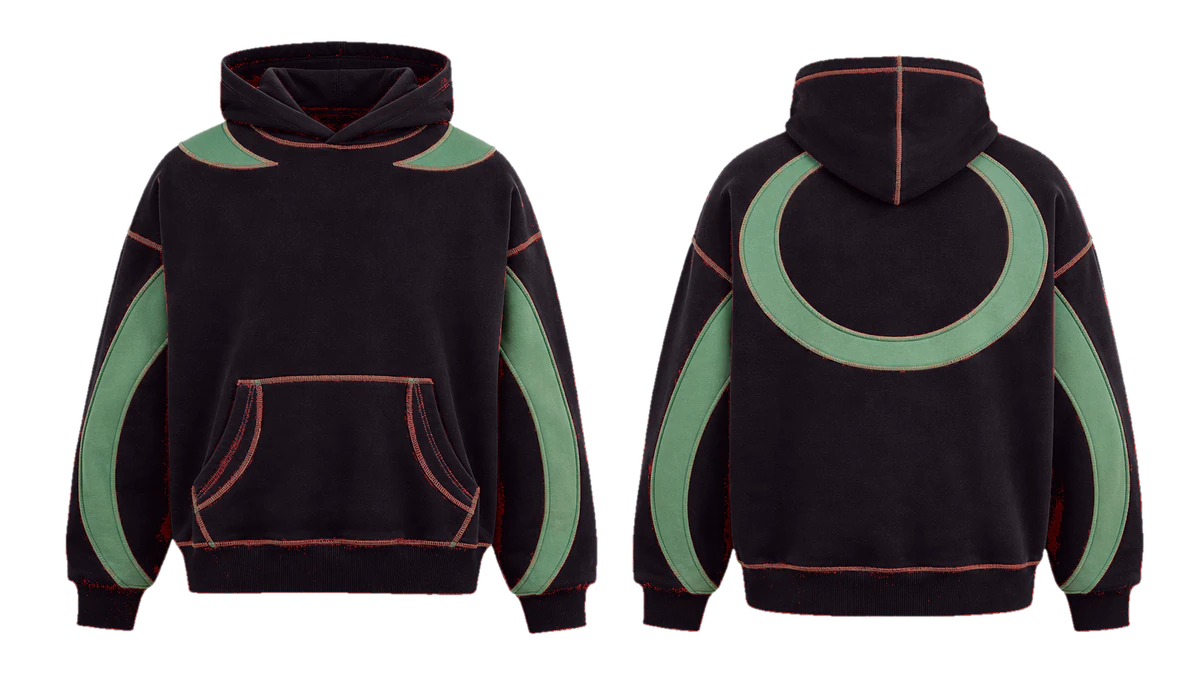 Ruby Seafoam Halo cut-and-sew hoodie, original colour preview