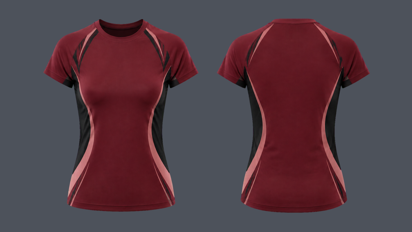 Dash Race Tee — Burgundy, original colour preview