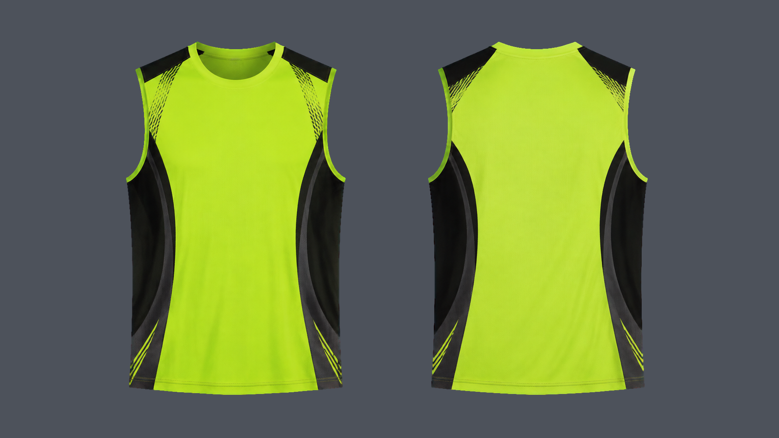 Flow Muscle Tee — Lime, original colour preview