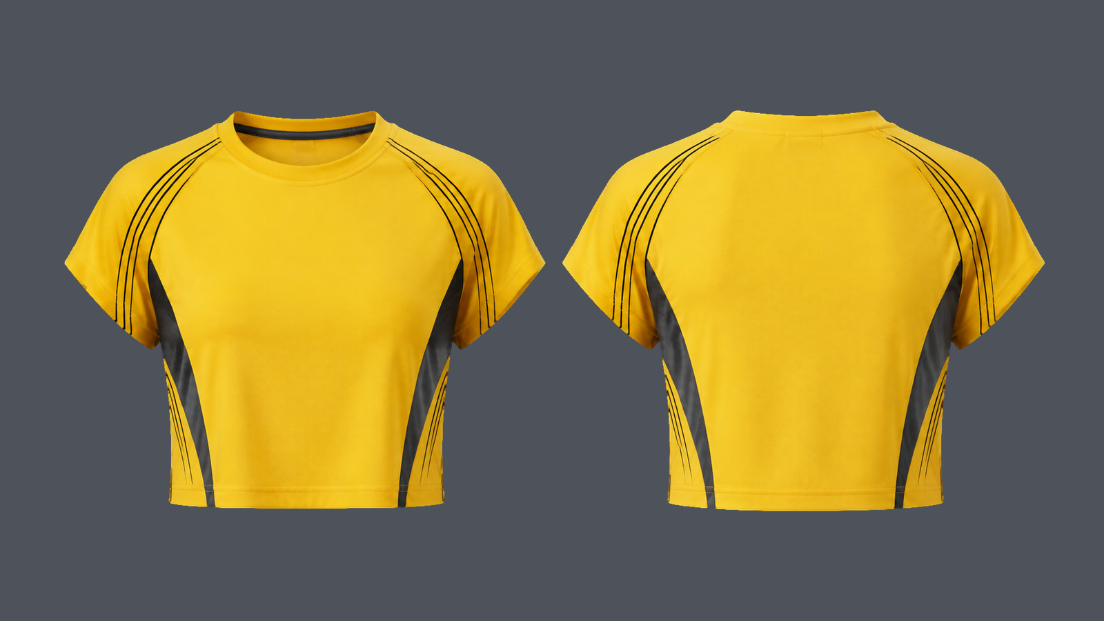 Sprint Crop Tee — Sun yellow, original colour preview