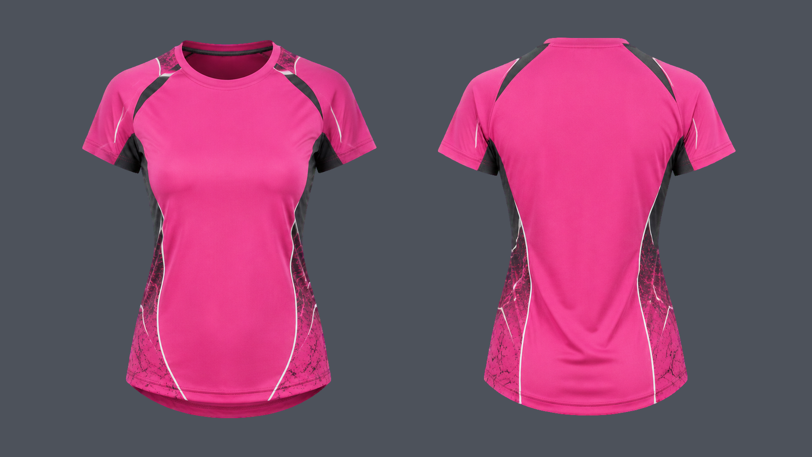 Stride Seamless Tee — Fuchsia, original colour preview