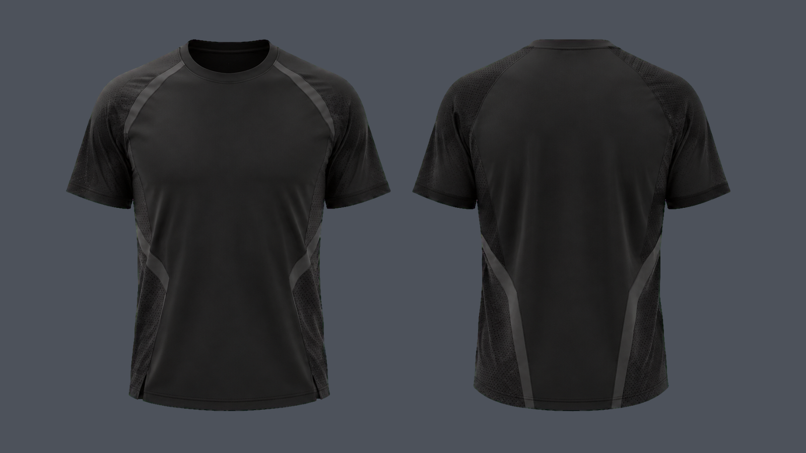 Trail Vent Tee — Matte black, original colour preview