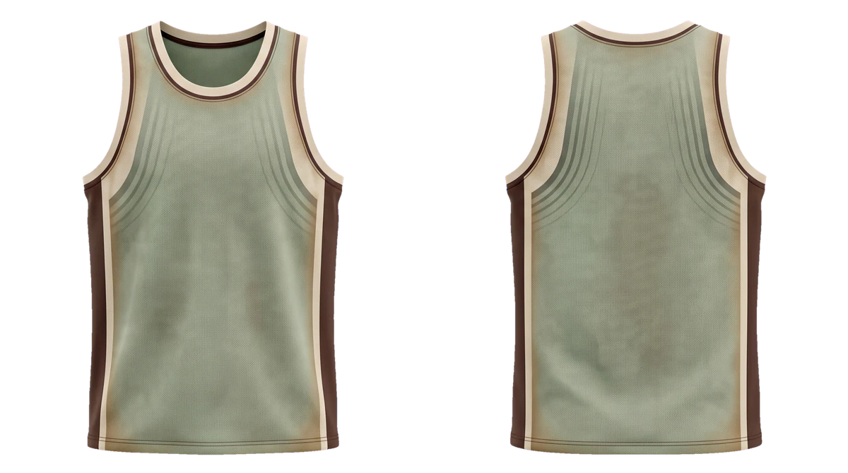 Sage Chocolate Ripple Basketball Jersey, original colour preview