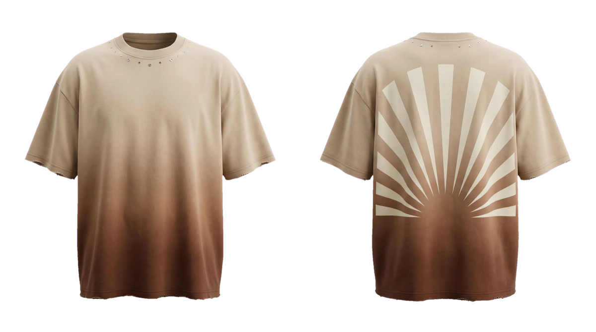 Sand Ombre Sunray T-shirt, original colour preview
