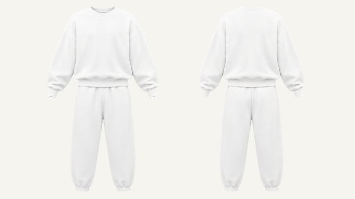 Sculpted Heavyweight Crewneck — True White Garment Dyed, original colour preview
