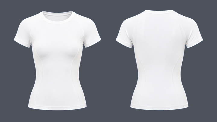 Sculpted Short-Sleeve Top — True White, original colour preview