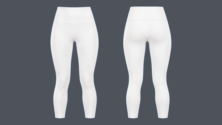 Seven-Eighths Compression Tight — True White, original colour preview