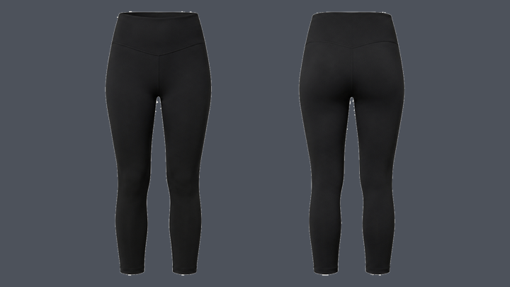 Seven-Eighths Sculpt Legging — True Black, original colour preview