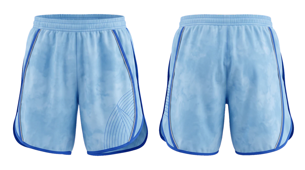 Sky Blue Split Runner Shorts, original colour preview