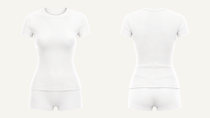 Slim Fitted T-Shirt — True White Garment Dyed, original colour preview