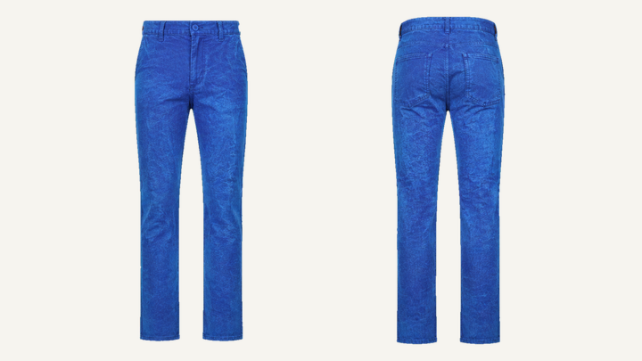 Slim Straight Jeans — Cobalt HSL Master Tonal Crinkle Dye, original colour preview