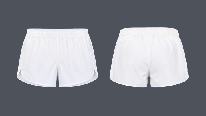 Split Racing Short — True White, original colour preview