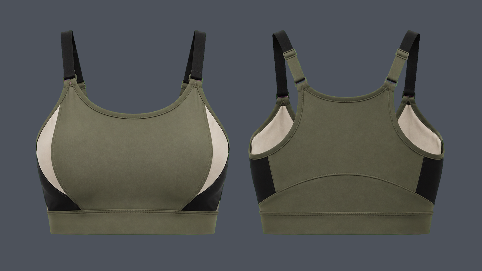 Flex Adjustable Bra — Olive, original colour preview