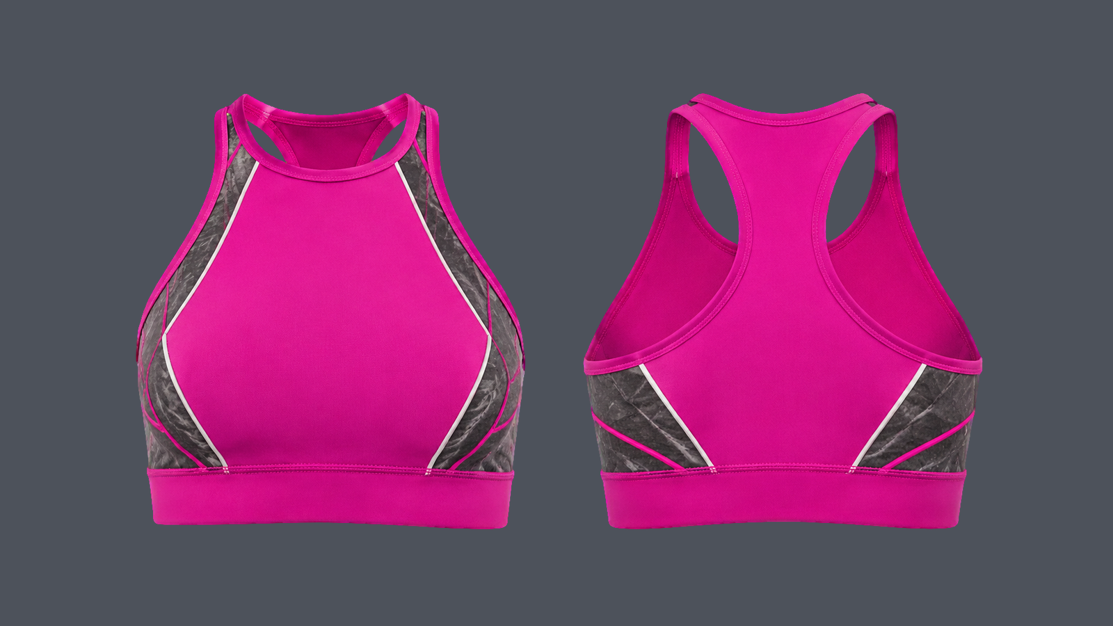 Halo Halter Bra — Fuchsia, original colour preview