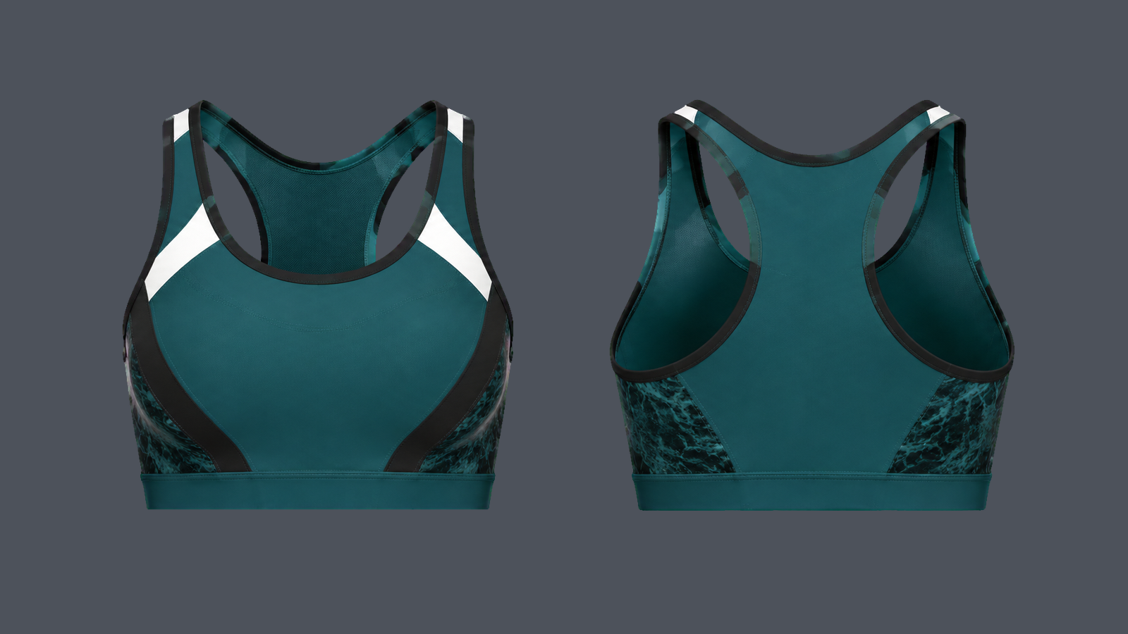 Stride Run Bra — Deep teal, original colour preview