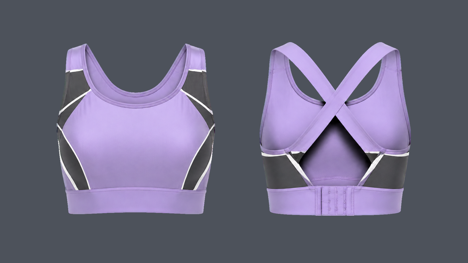Summit Crossback Bra — Lavender, original colour preview