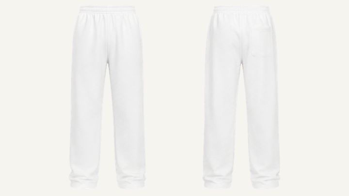 Straight-leg Sweatpants — True White Clean Reactive Solid, original colour preview