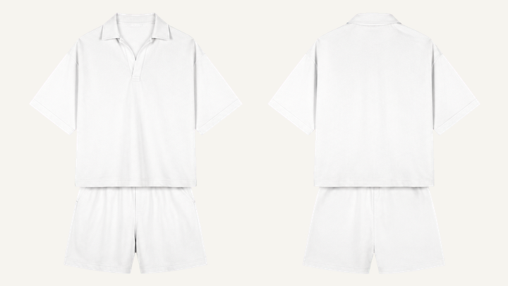 Streetwear Polo Shirt — True White Vintage Soft Wash, original colour preview
