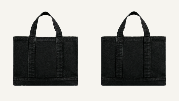 Structured Box Tote — True Black Stone Wash, original colour preview