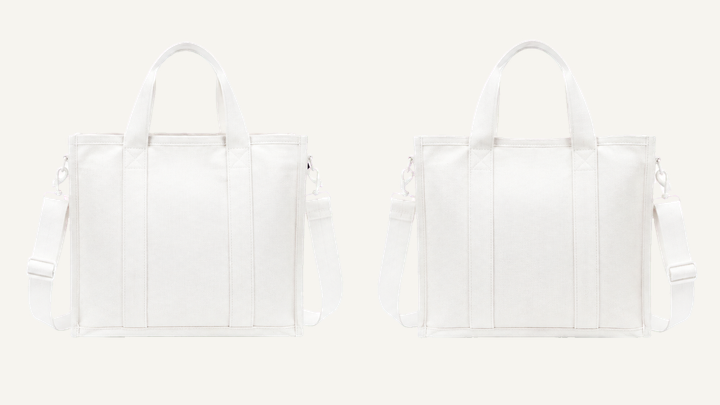 Structured Box Tote — True White Clean Reactive Solid, original colour preview