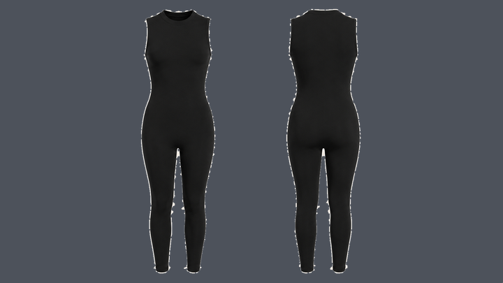Studio Unitard — True Black, original colour preview