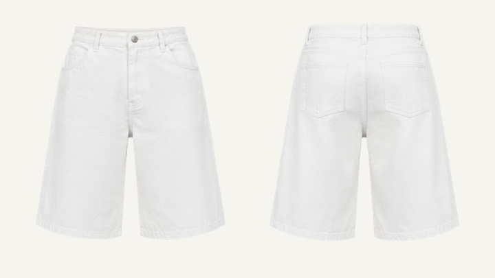 Tailored Bermuda Shorts — True White Garment Dyed, original colour preview