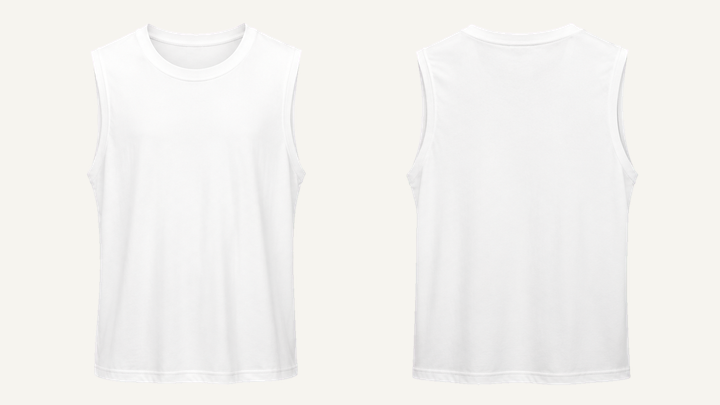 Tank Top — True White Clean Reactive Solid, original colour preview