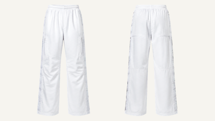 Tear-away Track Pants — True White Clean Reactive Solid, original colour preview