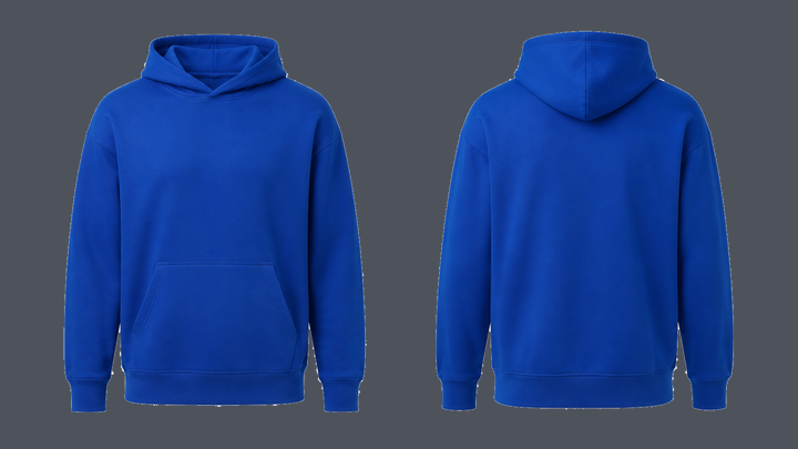 Technical Pullover Hoodie — Cobalt HSL Master, original colour preview