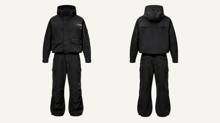 Technical Shell Jacket — True Black Stone Wash, original colour preview
