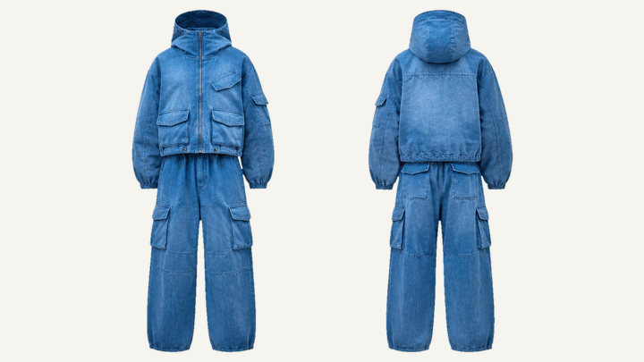 Technical Shell Jacket — Cobalt HSL Master Denim Stone Wash, original colour preview