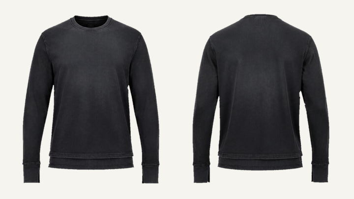 Thermal Long-sleeve Top — True Black Sun and Seam Fade, original colour preview