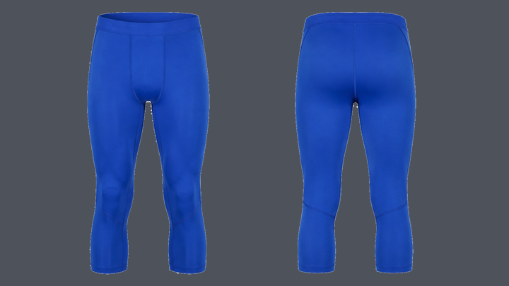 Three-Quarter Compression Tight — Cobalt HSL Master, original colour preview