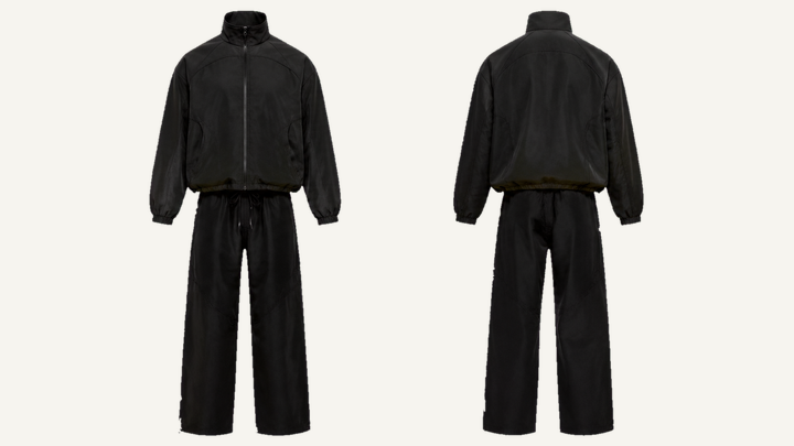 Track Jacket — True Black Waxed Matte Finish, original colour preview