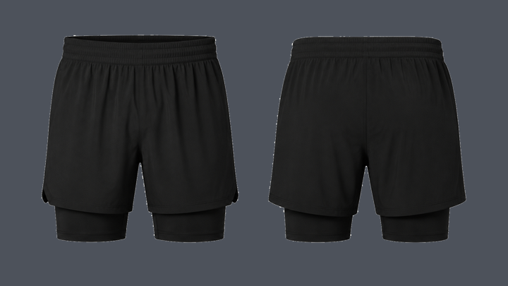 Two-in-One Training Short — True Black, original colour preview