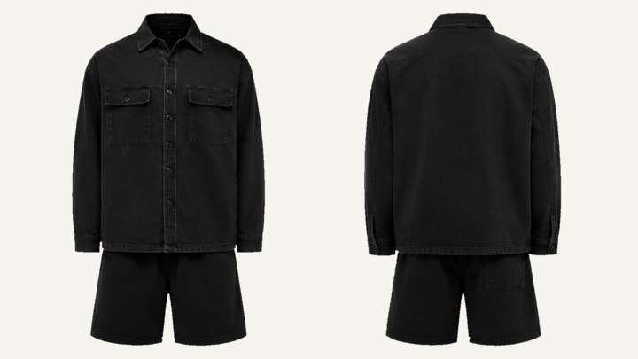 Utility Overshirt — True Black Pigment Dyed, original colour preview