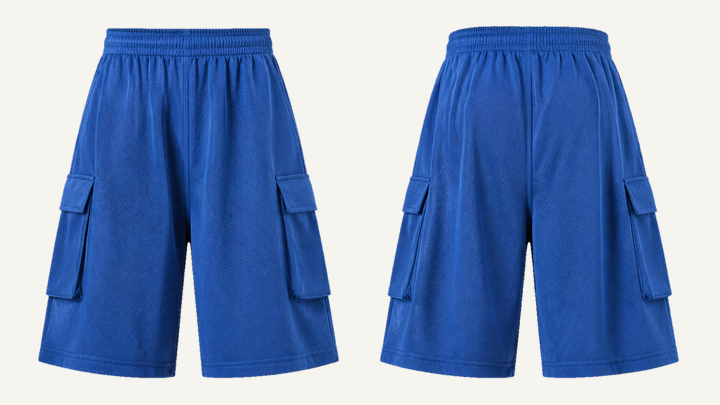 Utility Shorts — Cobalt HSL Master Garment Dyed, original colour preview