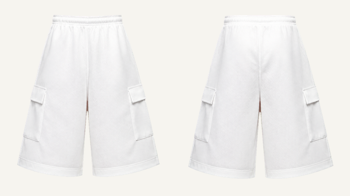 Utility Shorts — True White Enzyme Soft Wash, original colour preview