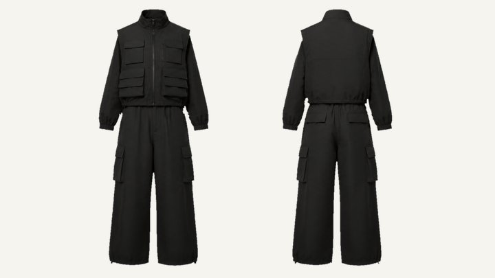 Utility Vest — True Black Raw Denim Rinse, original colour preview