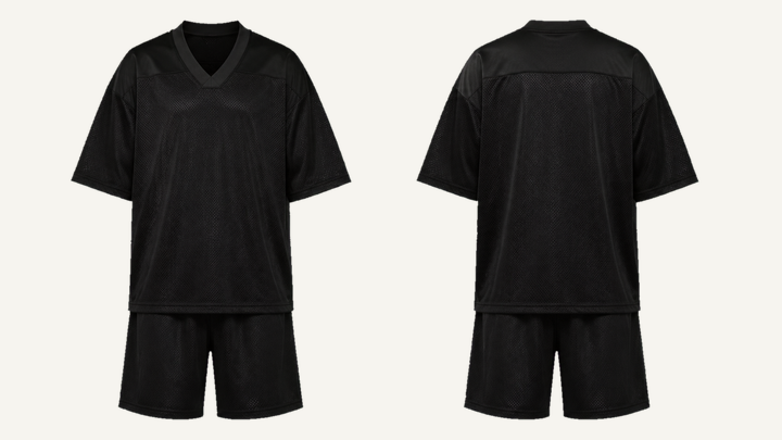V-neck Athletic Jersey — True Black Overdyed, original colour preview