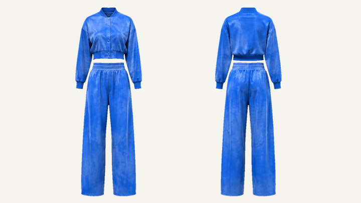 Varsity Jacket and Pants Set — Cobalt HSL Master Tonal Wave Wash, original colour preview