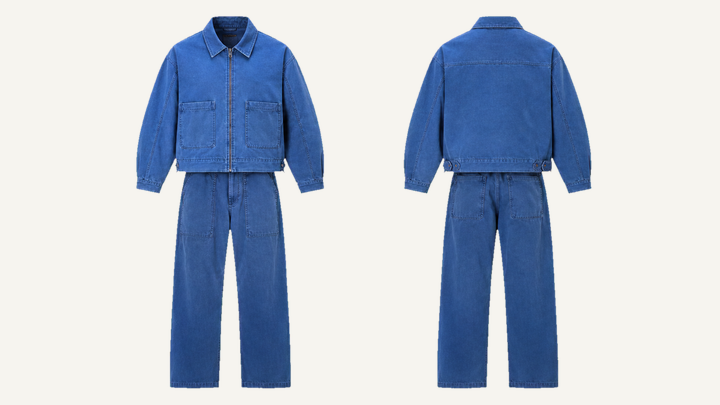 Washed Canvas Jacket — Cobalt HSL Master Pigment Dyed, original colour preview
