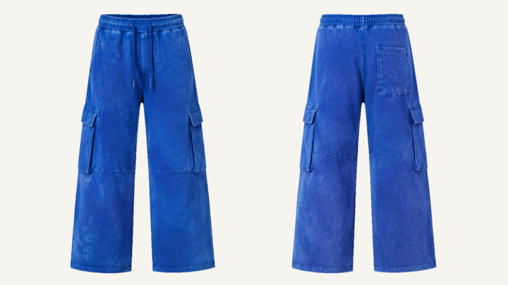 Wide-leg Sweatpants — Cobalt HSL Master Tonal Mineral Wash, original colour preview