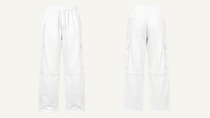 Wide-leg Sweatpants — True White Garment Dyed, original colour preview