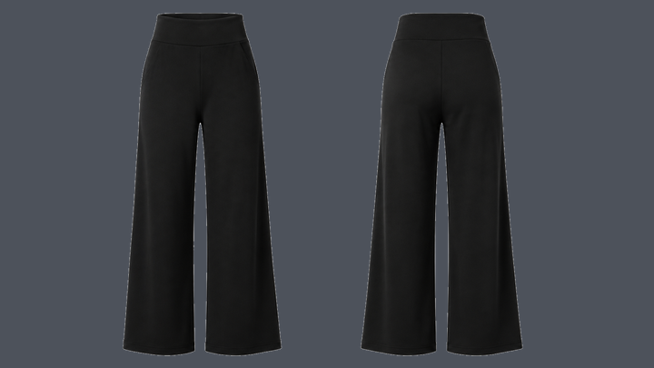 Wide-Leg Travel Pant — True Black, original colour preview