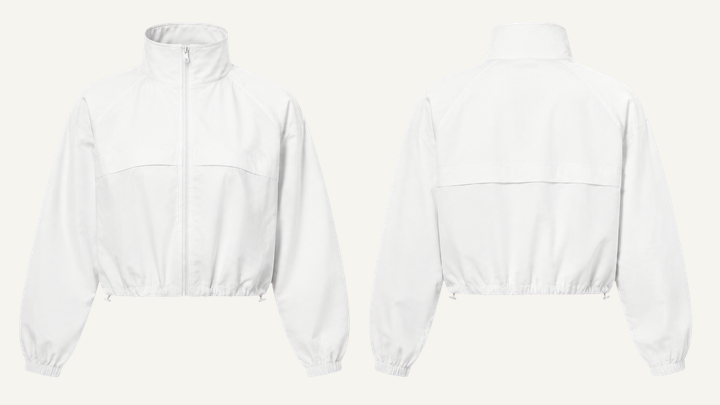 Windbreaker — True White Clean Reactive Solid, original colour preview