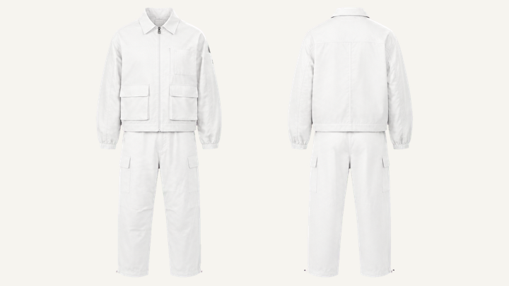 Workwear Jacket — True White Clean Reactive Solid, original colour preview