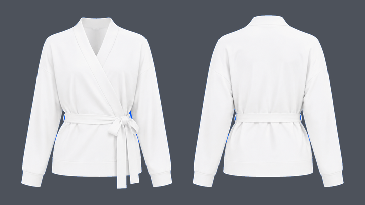 Wrap Warm-Up Jacket — True White, original colour preview