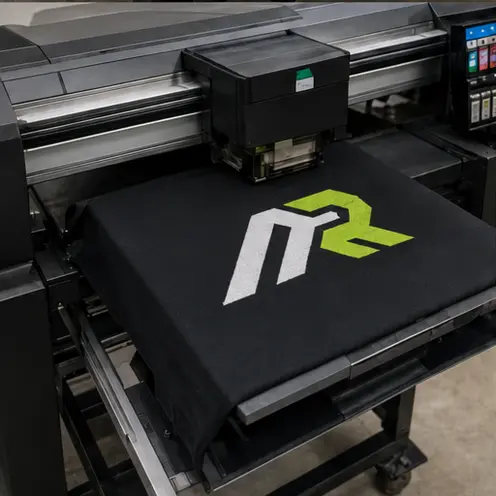 DTG printing process at Athletic Rush
